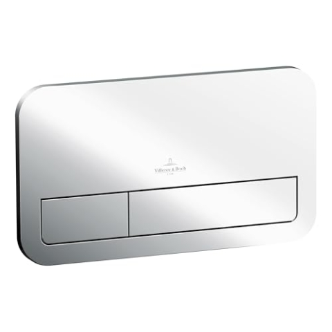 Villeroy & Boch Viconnect E200 Chrom glänzend, Drucktaste, Silber, AUF-AUF-AN, Druckknopf