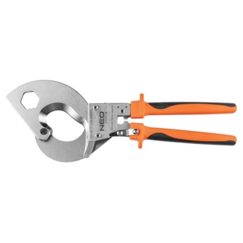 NEO TOOLS Kupfer- und Aluminiumkabelschneider 400 mm, elektrischer Kabelschneider mit Ratsche, TÜV, max 400mm², Ergonomischer, gummierter Griff, für Drähte max 52 mm
