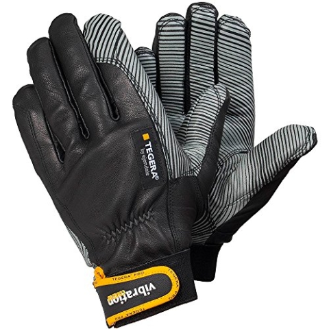 Ejendals Vibrationsdämpfender Tegera 9181 Handschuh, Größe 11, 1 Stück, schwarz/gelb, 9181-11