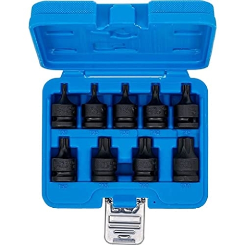 BGS 5486 | Kraft-Bit-Einsatz-Satz | 12,5 mm (1/2") | T-Profil (für Torx) T20 - T70 | 9-tlg.