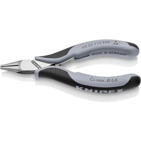KNIPEX Elektronik-Vornschneider ESD mit Mehrkomponenten-Hüllen 115 mm 64 22 115 ESD