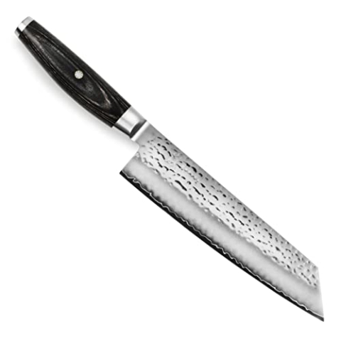 Yaxell Kochmesser KETU Kiritsuke mit Klinge aus Lagenstahl und Griff aus Buchenholz Pakka in der Farbe Schwarz, Länge: 20 cm, 34934