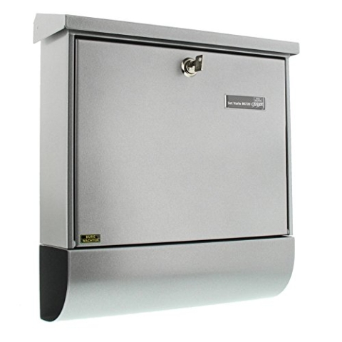 Burg Wächter Briefkasten-Set Vario 86720 SI, Silber, 420 x 377 x 115 (HxBxT)