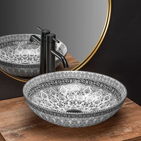 Rea Aufsatzwaschbecken Arte Dark Grey Waschtisch Handwaschbecken Spülbecken Waschschale Waschbecken für Badezimmer aus hochwertiger Keramik 400 mm x 400 mm x 115 mm (grau)