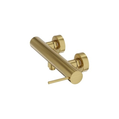 Lavita Orion Duscharmatur in gebürstetem Gold Mischbatterie Dusche Hochwertiger Messingkörper Duscharmaturen Elegantes Design