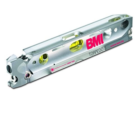 BMI 650024635M Laser / 3 Strahl Laser Torpedo 3 | + Nivellier-Plattform, Batterien | im robusten Alugehäuse, Haftmagnete in der Messfläche | Laserklasse 2, Genauigkeit: ± 6 mm/20 m, bis zu 30 m