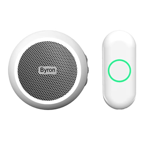 Byron DBY-23532 Funk-Türklingel – Plug-in-Set – Speicher Sie Ihre eigene Melodie – AUX-Kabel im Lieferumfang enthalten