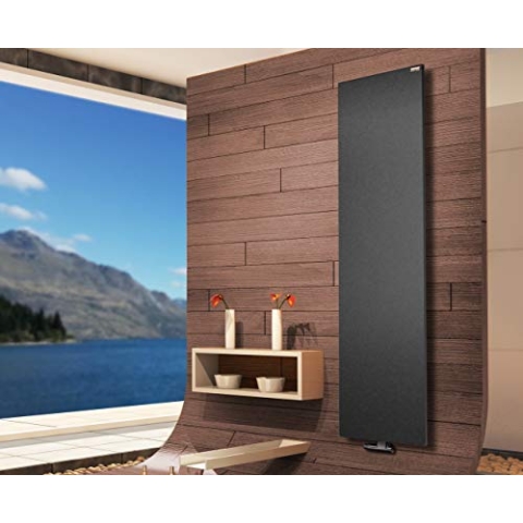 BADHEIZKÖRPER Design Mirror Steel 3 180x47cm 1118 W anthrazit - moonstone SZAGATO Handtuchwärmer Handtuchtrockner Handtuchhalter Paneelheizkörper vertikal Mittelanschluß Flachheizkörper