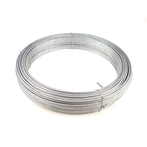 Garmix Spanndraht Bindedraht Verzinkt Maschendraht Zaun Metall Draht (200m, 3,4mm)
