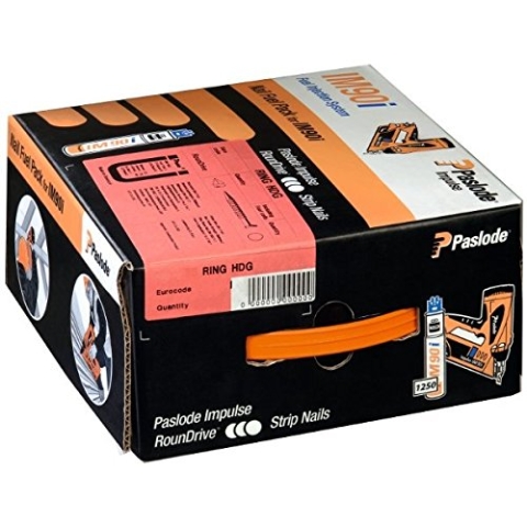 ITW Paslode Impulse Packs - galvanisiert plus (gerillt) - Stahl Washer, Externe Zahnscheibe, Vorsteckscheibe, Ø 2,8 x 75 mm