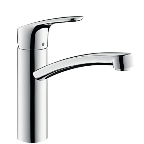 hansgrohe Focus M41 - Küchenarmatur, 1 Stahlart, Wasserhahn Küche mit Auslaufhöhe 160 mm, Mischbatterie Küche 360° schwenkbar, Chrom, 31806000