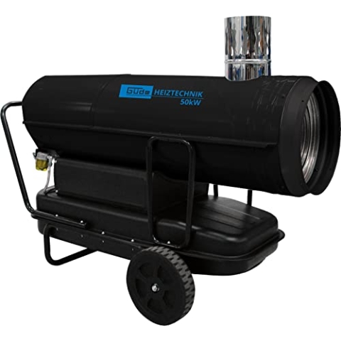 Güde GD 50 IK Ölheizgebläse (50000 Watt Heizleistung, 69 Liter Tank, Fahrwekr, Kaminanschluss, Diesel) 85111 Schwarz