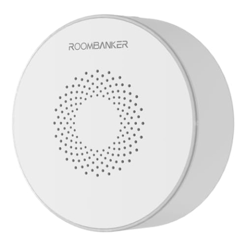 ROOMBANKER Innensirene SI1 - mit einstellbarem Volumen: 85 dB / 95 dB / 105 dB - Einstellbare Alarmdauer - extrem Lange Distanzkommunikation