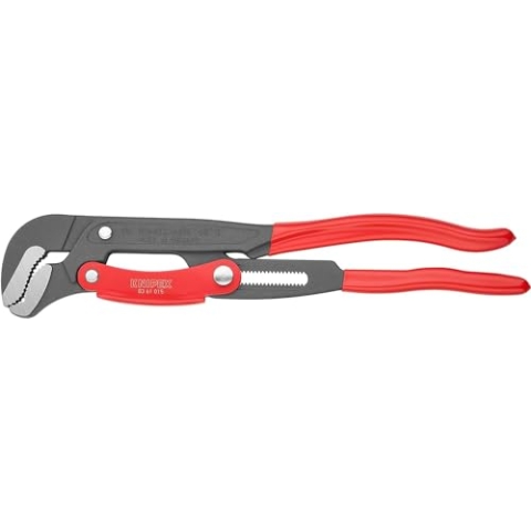 KNIPEX Rohrzange S-Maul mit Schnelleinstellung mit Kunststoff überzogen grau pulverbeschichtet 420 mm 83 61 015