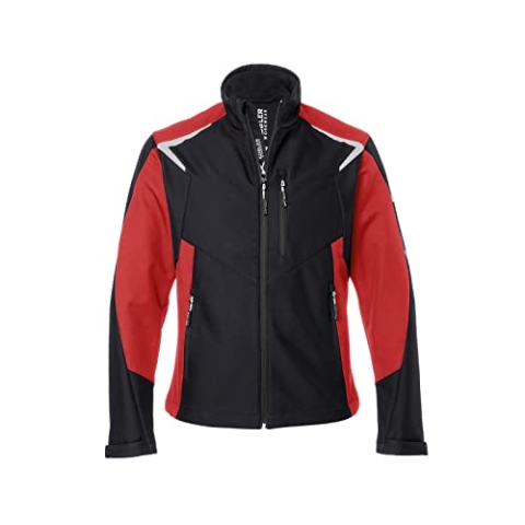 KÜBLER Workwear | KÜBLER BODYFORCE Ultrashell Arbeitsjacke | schwarz/mittelrot | Größe XL