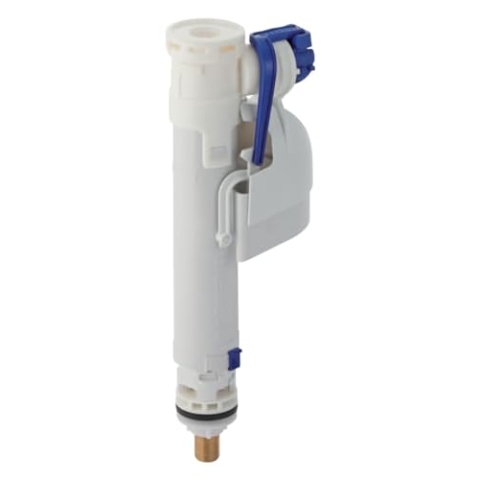 Geberit Typ 380 Füllventil (WA unten 3/8“, für WC Spülkasten, Nippel aus Messing, mit Befestigungsmaterial, Ventil, Wasserventil) 281214001, Silber