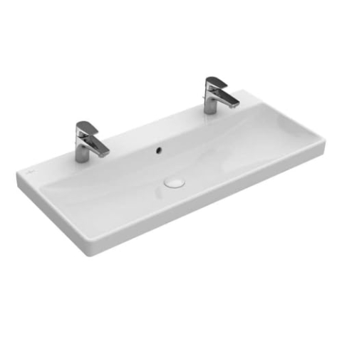 Villeroy & Boch Doppelwaschtisch Avento 100 cm weiÃŸ mit Beschichtung 4156A4R1