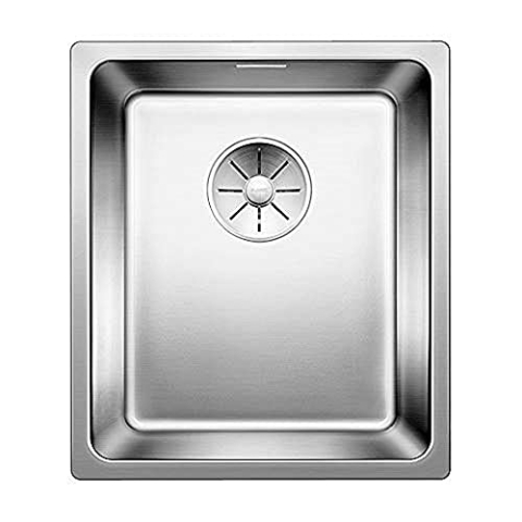 BLANCO ANDANO 340-IF | Edelstahl Spüle | Einbauart: Einbau von Oben & Flächenbündig | für 40 cm breite Unterschränke | Widerstandsfähig gegenüber Kratzern | Großes Beckenvolumen