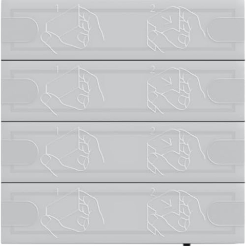Gira 5004028 KNX Tastsensor 4 Komfort 4fach, Anthrazit