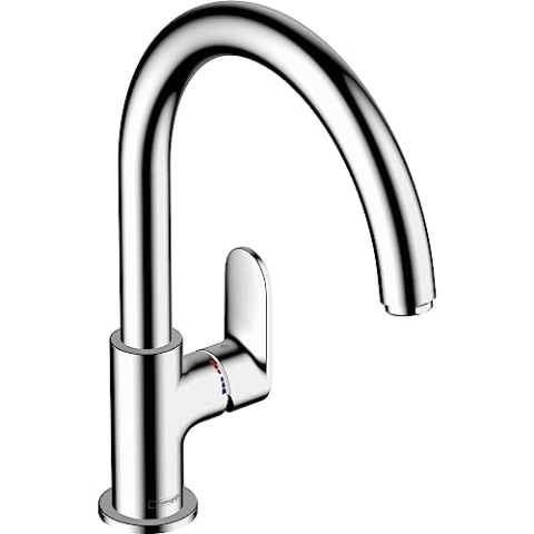 hansgrohe Vernis Blend M35 - Küchenarmatur, 1 Stahlart, Wasserhahn Küche mit Auslaufhöhe 210 mm, Mischbatterie Küche schwenkbar, Chrom