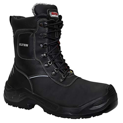 ELTEN Sicherheitsschuhe JOSCHI ESD S3 CI, Damen und Herren, Winterstiefel, warm, Schwarz, Aluminiumkappe- Größe 41