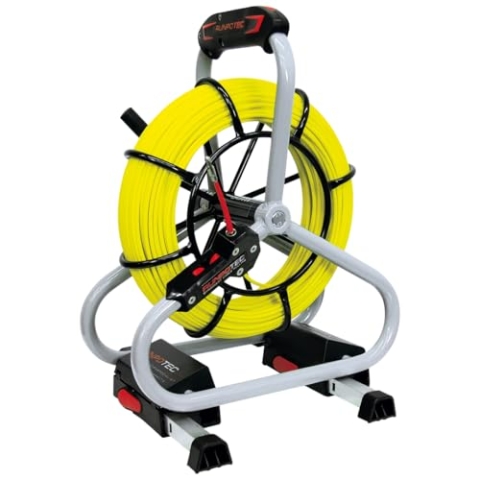 GF4.5 Glasfaserstab Ø 4,5 mm - Profi-Set - Gewinde RTG Ø 6 mm, Kabeleinziehwerkzeug, Länge: 80 m, Gesamtbruchlast 220 kg, für Rohrdurchmesser 30-80mm