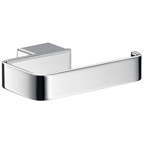 Emco 50001601 Loft Toilettenpapierhalter, Farbe emco-steel, Breite 128 mm, ohne Deckel, Rollenhalter 050001601