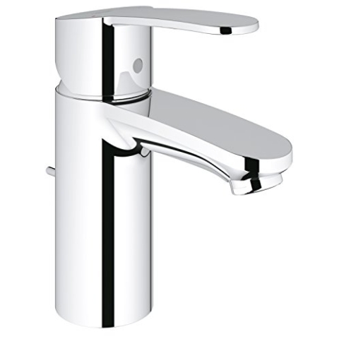 Grohe Eurostyle Cosmopolitan Badarmatur - Waschtischarmatur mit Zugstange, S-Size, mit EcoJoy 3355220E Chrom