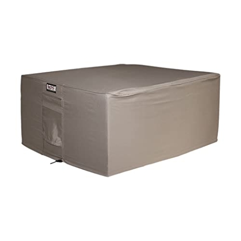 Raffles Covers Wetterschutz für Lounge Hocker 60 x 60 H: 45 cm | Atmungsaktiv | Wasserdicht | UV - beständig | Doppelt genähte, PU-versiegelte Naht | Elastischer Kordelzug |