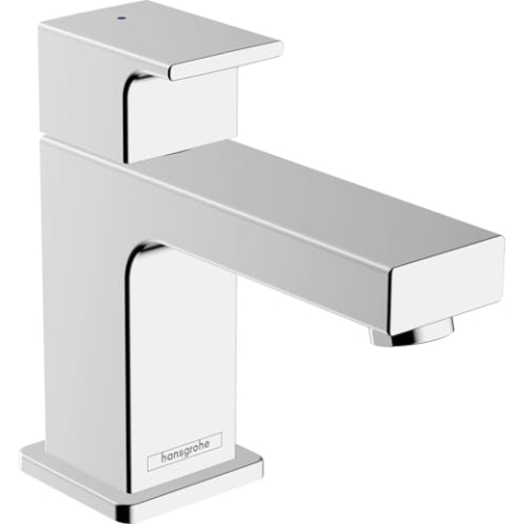 hansgrohe Vernis Shape - Waschtischarmatur für Kaltwasser ohne Ablauf, Wasserhahn für Gäste WC mit Auslauf Höhe 63 mm, Mischbatterie Waschbecken wassersparend (EcoSmart), Chrom, 71592000