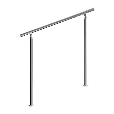 MONZANA® Treppengeländer Edelstahl Pflegeleicht 120cm ohne Querstreben Innen und Außen Handlauf Geländer Brüstung Balkon