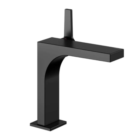 KEUCO Waschtisch-Armatur schwarz matt für Waschbecken, Höhe 21cm, Einlochmontage, Design-Wasserhahn, Einhandmischer, Waschtischmischer, Edition 11