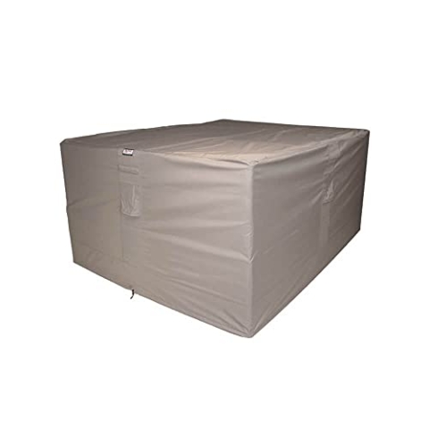 Raffles Covers Abdeckplane für Garten-Tisch und Stühle 165 x 155 H: 90 cm | Atmungsaktiv | Wasserdicht | UV - beständig | Doppelt genähte, PU-versiegelte Naht | Elastischer Kordelzug |