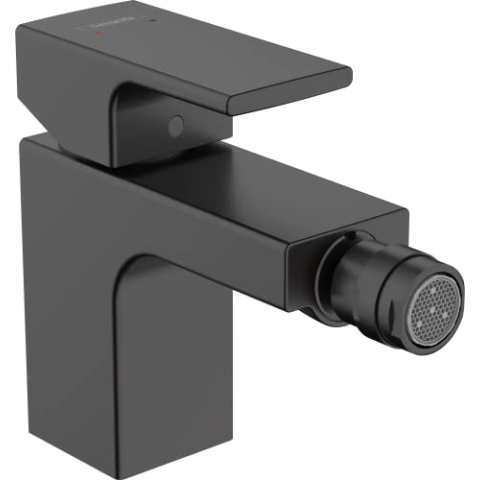 hansgrohe Einhebel-Bidetmischer Vernis Shape, Bidetarmatur mit Zugstange, wassersparend, Mattschwarz