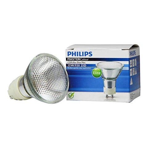 PHILIPS MASTERColour CDM-Rm Elite Mini GX10 35W/930 2700K Warmweiß 25° 1 Stk. GU10 MR16 Leuchtmittel für Innen- und Außenbereich