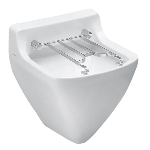 LAUFEN Bernina Ausgussbecken, mit Randspülung, Zulauf innen, mit Klapprost, 505x510x710mm, H8542110000001