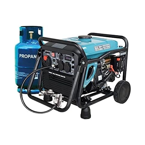 Könner & Söhnen KS 4100iE G DUAL-FUEL Benzin/LPG Invertergenerator, Benzin-Inverter-Generator 4000 Watt, 2 USB-Anschlüsse, LED-Anzeige, ECO-Modus, Kupferwicklung, Stromerzeuger ultraleise EURO V.…