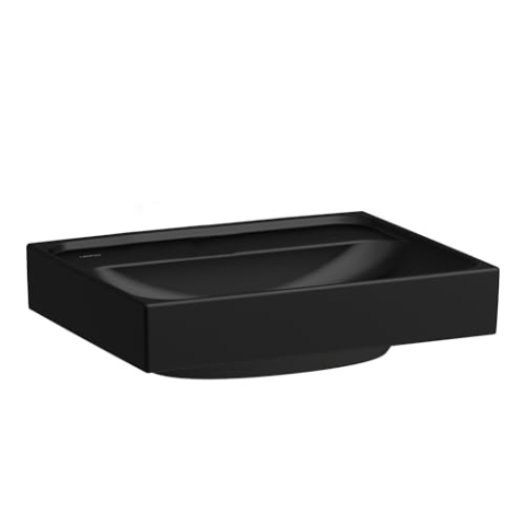 LAUFEN Meda Handwaschbecken, unterbaufähig, 450x350mm, ohne Hahnloch, mit Überlauf, H8151117161091, Farbe: Schwarz Matt