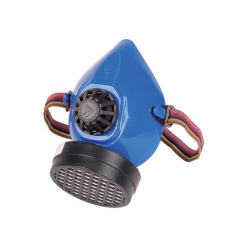 Wolfcraft Halbmaske mit Wechselfilter A1P2, CE I 4850000 I Schutz der Atemwege vor organischen Gasen und Dämpfen