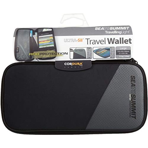 Sea to Summit RFID Wallet L Blue, Unisex, Nylon, 1 Compartment, 1 Pocket, Magnet Closure, RFID Blocker, Blue