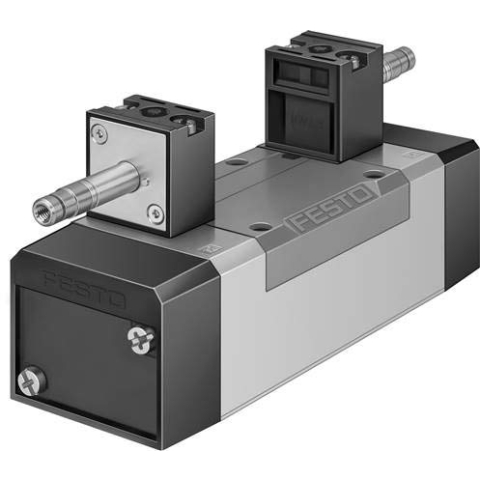 Festo MN1H-5/3E-D-1-C (159683) Magnetventil 5/3 entlüftet elektrisch Aluminium-Druckguss Aluminium Ventil Elektromagnetisches 5/3-Wege-Ventil Ventil