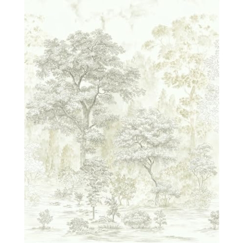 Komar Vlies Fototapete - Noble Trees - Größe: 200 x 250 cm (Breite x Höhe) - Tapete, Design, Wohnzimmer, Wanddekoration, Schlafzimmer, Laub, Bäume, floral - LJX4-025
