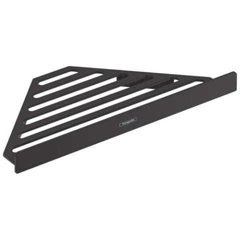 hansgrohe AddStoris - Duschablage, Duschkorb, Eckregal Bad, Duschregal Ecke, Seifenkorb, Seifenablage Dusche, Badezimmer Zubehör, Mattschwarz, 41741670