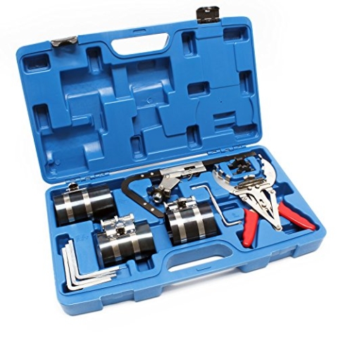 Wiltec Kolbenringzange Set im Koffer für Kolbenringe 50-100 mm, Spezialwerkzeug zur Montage und Reinigung von Kolbenringen