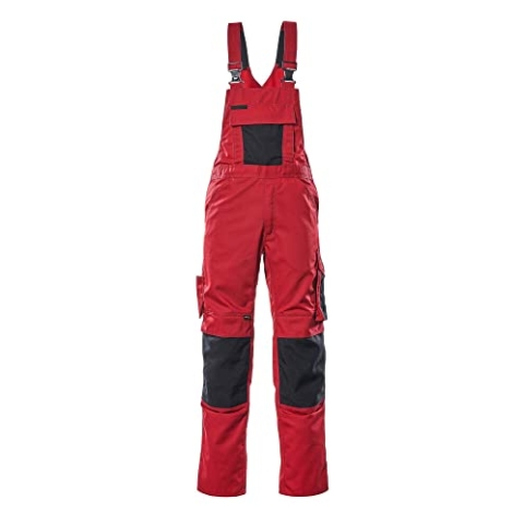Mascot Latzhose Augsburg, 1 Stück, Größe L, 82 cm, C52, rot / schwarz, 12169-442-0209-82C52