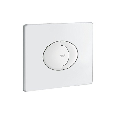 GROHE Skate Air - Abdeckplatte (wassersparend, 156 x 197 mm, für 2-Mengen- und Start & Stopp-Betätigung, für pneumatisches Ablaufventil AV1), alpinweiß, 38506SH0