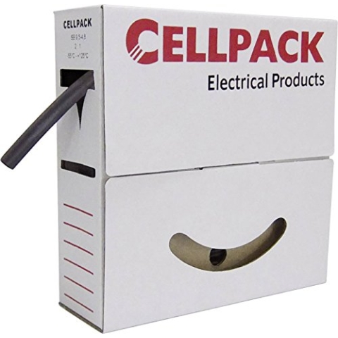 Cellpack 144444 Schrumpfschlauch ohne Kleber Grau 9.50mm 4.80mm Schrumpfrate:2:1 10m