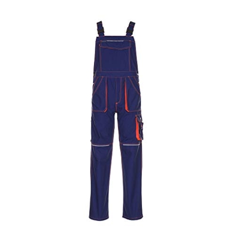 Planam Größe 52 Unisex Basalt Neon Latzhose Marine orange Modell 6231