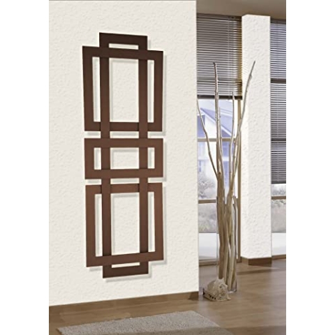 Badheizkörper Design ART 2 HxB 180 x 60 cm 1019 Watt braun Szagato Handtuchheizung Handtuchwärmer Design Heizkörper Mittelanschluss Bad Heizkörper vertikal moderner Heizkörper flach modern