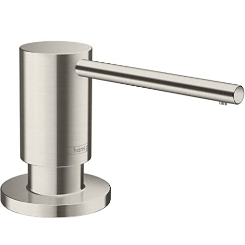 hansgrohe Spülmittel-/ Lotionspender Küchenzubehör (Accessoire, rund) Edelstahl Finish